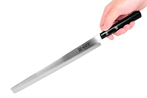 Seki Japan Masahiro Japanese Professional Sushi Sashimi Knife For Left Handed, Fish Filleting & Slicing, 240 Mm (9.4 Inch), Japanese Stainless Steel Kitchen Cutlery, Chef Knives With Wood Handle #TOP4