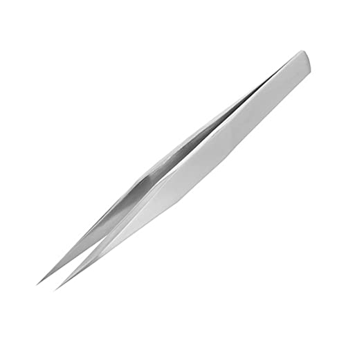 Solid/Rigid Arms Tweezers (Non-Flex), 125mm, Pointed Ends, Extra Fine Tips, Stainless Steel, Made in Japan. ENGINEER pt-16