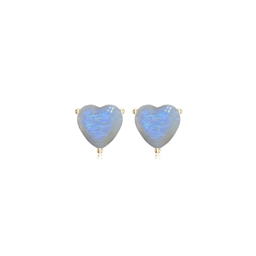 Image of Goldhartz Sterling Silver Genuine, Created or Simulated Birthstone Gemstone 7mm Heart Stud Earrings
