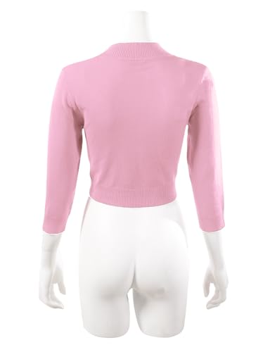 Image of Allsense Women's 3 /4 Sleeve Bolero Shrug for Dresses | Open Front Cropped Cardigan, Lightweight Knit Dress Cover Up
