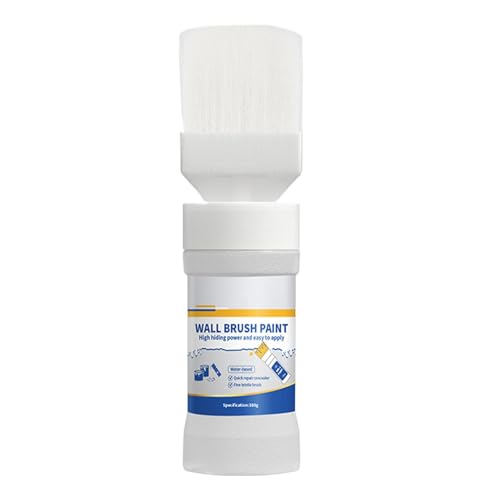 Qkbuza Pintura de retoque blanca, pasta de reparación de pared de 180 g para el hogar, pintura de techo blanca, a base de agua, kit de pintura de retoque de pared para eliminar manchas y arañazos