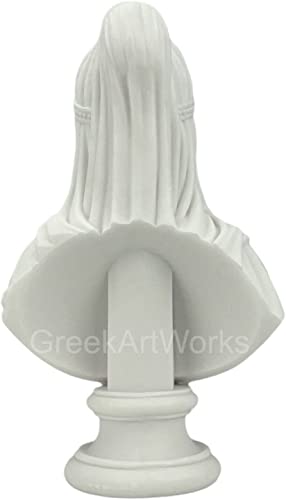 Busto dama velada Monti 1875 en mármol fundido, regalo de bodas de lujo 6