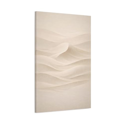 Toile nature dunes de sable beige 60x90 cm pour une déco de salon zen