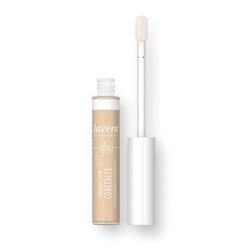 lavera Radiant Skin Concealer -Ivory 01 - Abdeckung von Augenringen & Unreinheiten - bis zu 8 Stunden Halt- feuchtigkeitsspendend - vegan - Naturkosmetik (1x 5,5 ml)