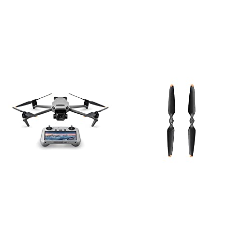 DJI Mavic 3 Classic (DJI RC) - Kameradrohne, 4/3 CMOS Hasselblad-Kamera, DJI RC Fernsteuerung, 5.1K HD-Video, 46 min Flugzeit, 15 km Übertragungsreichweite &  Mavic 3 Geräuscharme Propeller (Paar)