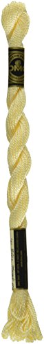 Hilo de algodón perlado DMC tamaño 5, color amarillo ultra claro
