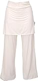 GURU SHOP Yogahose mit Rock, Feizeithose, Tanzhose, Naturweiß, Synthetisch, Size:L (40), Lange Hosen Alternative Bekleidung