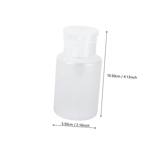 ARTSEWPLY 2pcs Push down Dispenser Bottles for Nail Polish 120ml Nail Art Storage Box Portable Manicure Supplies Containers