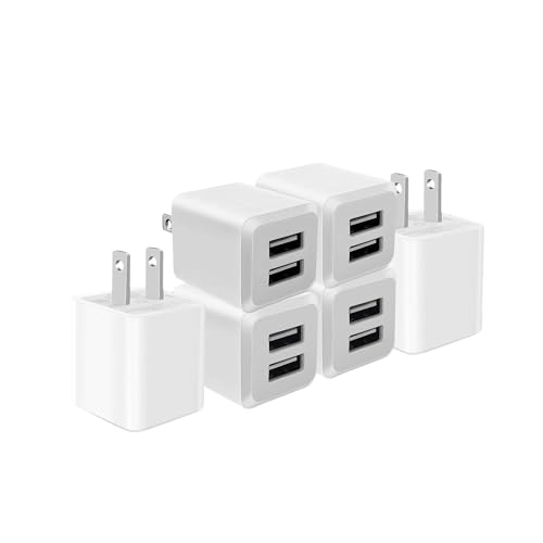 Image of USB Wall Charger, Charger Block, Dual A Port Plug Cube, Power Adapter Charging Plug Box Brick for Phone 16 15 14 13 12 11 Pro Max SE XS XR X 8 7 6, Android Phones, and More (Creamy White)