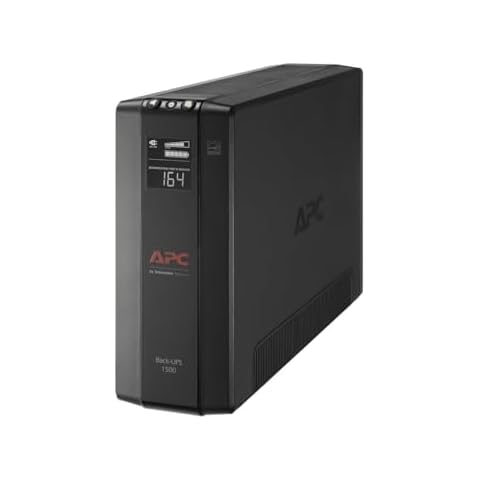 APC UPS 1500VA UPS Battery Backup and Surge Protector, BX1500M Backup Battery Power Supply, AVR, Dataline Protection Cover
