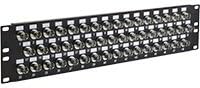 Gruber BNC Feedthru Panel, Loaded, 48 Port, 2U, 75-ohm