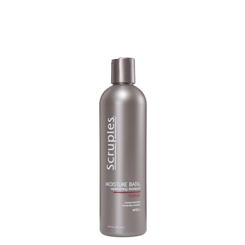 Scruples Moisture Bath Hair Shampoo for Men & Women - Moisturizing Shampoo for Dry, Brittle & Coarse Hair - Helps Restore Shine & Elasticity (12 Fl oz)