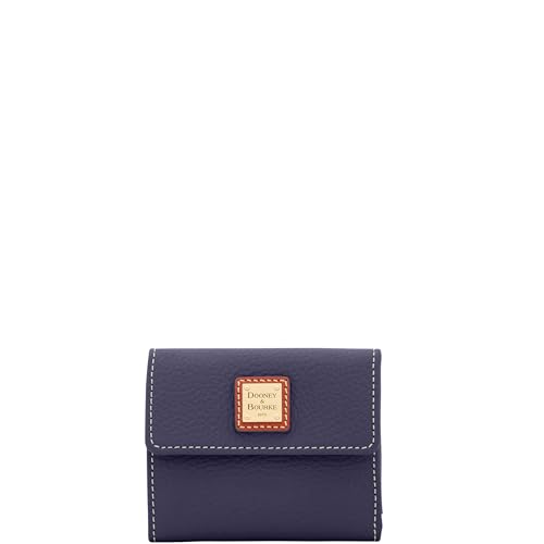 Dooney & Bourke Wallet, Pebble Grain Small Flap Wallet - Blue