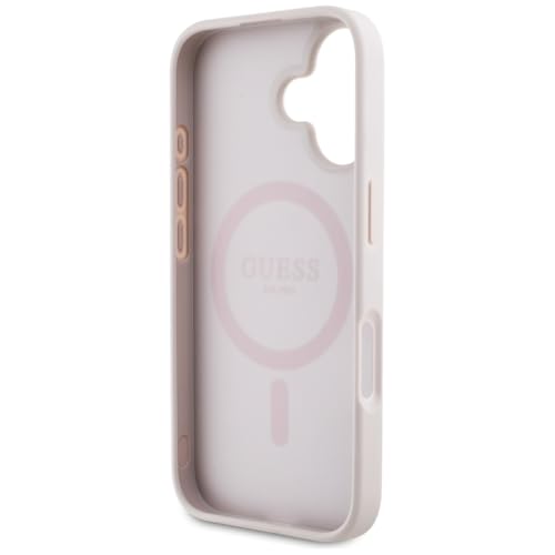 Coque iPhone 16 Guess rose MagSafe pour charger sans fil - 7