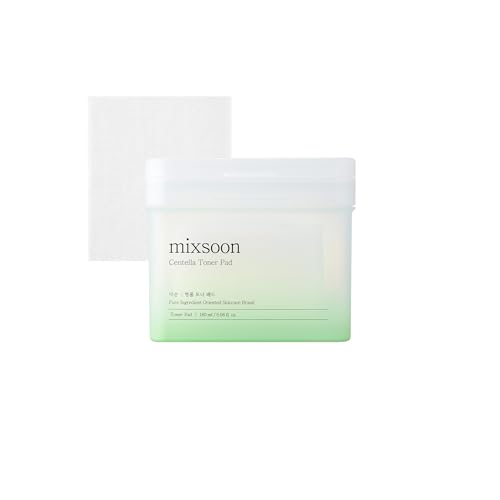 mixsoon Centella Asiatica Toner Pad,Soothing, Hydration, Centella Extract, Gauze Pad, (180ml/ 6.08fl.oz/ 120 Sheets)