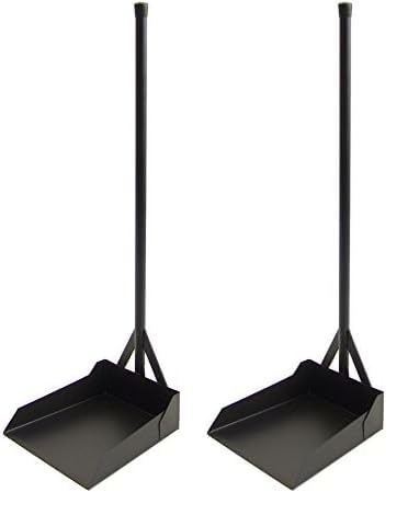 Imex El Zorro 71303 - Recogedor metálico Reforzado, 76 cm, Color Negro (Paquete de 2)