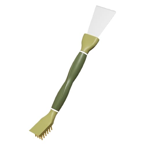 HOODANCOS Dual Kitchen Brush with Scraper Sturdy Cleaning Tool for Dishes and Tight Spaces Non Scratch Bristles for Grease Removal for Home Restaurant