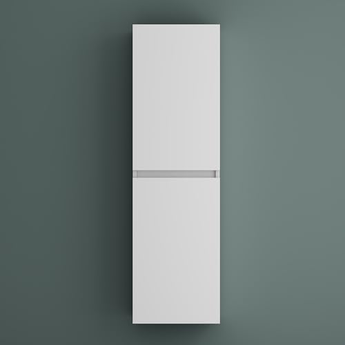 Mai & Mai Seitenschrank Badezimmerschrank mit 2 Türen und 4 Fächern Badregal Allzweckschrank Badschrank in Matt Weiß BTH: 35x20x120 cm Verona