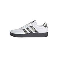 adidas BREAKNET 2.0 Shoes, Zapatos Hombre, FTWR White/Silver Pebble/Carbon, 43 1/3 EU
