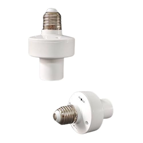 Motion Sensor Light Socket, E27 Smart Lamp Bulb Holder Adapter Auto On/Off Light Control for Outdoor Indoor Garage Light, Garage Basement Porch Storage Room
