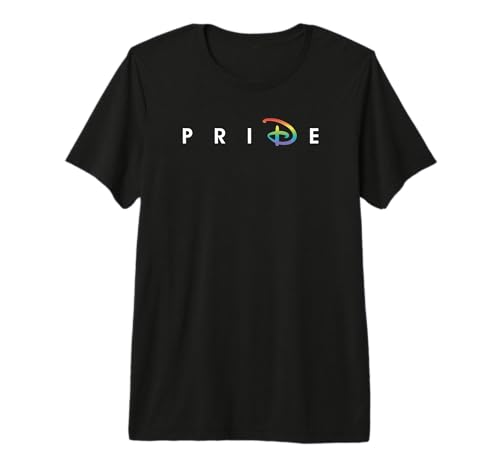 T-shirt premium Disney Pride confection haut de gamme à motif arc-en-ciel