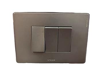 ON_Off Modular Smart Switch Board Customizable with add-on modules, (Glossy Black Color Plate Switch Three Way Electrical Switch) (Pack of 6) (4x4)