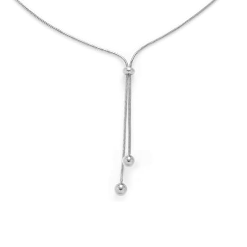 Rymenioy Lariat Long Gold Necklace for Women Long Adjustable Bolo Chain with Tassel Dress Sweater Chain 18K Gold Plated Y-Shaped Drop Dangle Prom Jewelry Gold Gifts (Silver 72cm (Large))