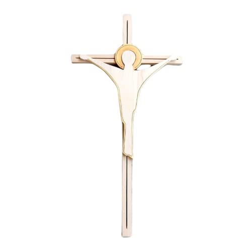 Cruz de pared de madera para regalo de inauguración Choalis Wood Art moderna de 59cm
