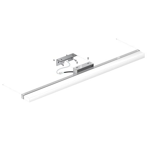 LED ATOMANT Aplique LED Cromado para Baño 16W 60 cm. Color Blanco Frio 6500K (60cm). 1600 Lumenes. Luz para Espejo.