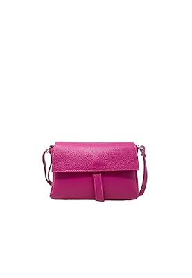 Tracollina Borsa Donna in Pelle Dollaro Clutch Borsetta a Spalla (Fucsia)