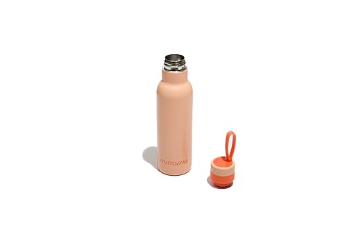 Muitomas, Borraccia Termica 500ml, Borraccia Termica Leggera e Portatile in Acciaio, Borraccia Termica Design Elegante con Chiusura Ermetica, Colore Peach Fuzzy - 3