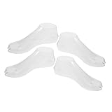 BATHVEVE 2組 透明プラスチック製耐久性フットモデル 対 軽量女性用靴下靴ディスプレイ 足マネキン 店舗陳列用