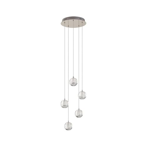 Luminaire suspension LED en verre Hayley pour salon et plafond