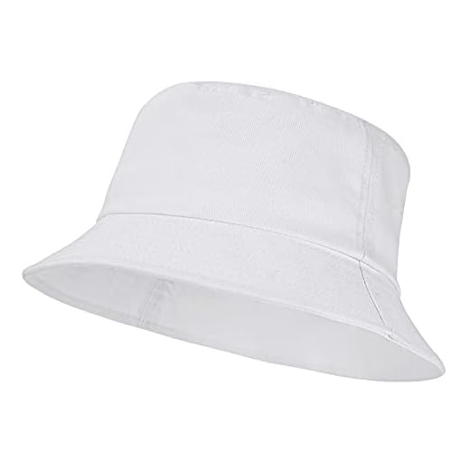 Umeepar Unisex 100% Cotton Packable Bucket Hat Sun Hat Fisherman Cap for Men Women (UK, Alpha, One Size, White)