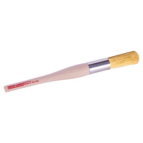 Image of Ohio Brush Works, Parts Cleaning Brush, Handmade in The USA, Home and Auto Use, Solid Ergonomic Wood Handle (Brass Bristle)