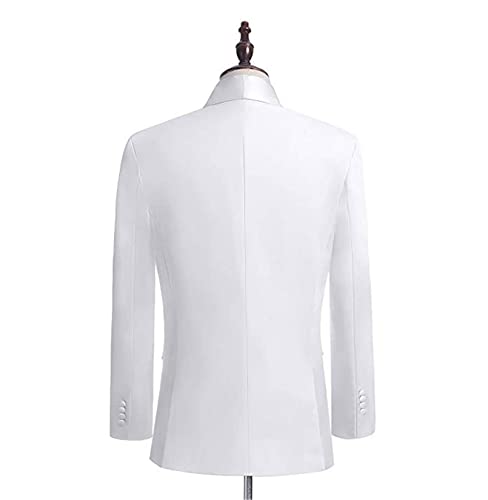 Men's 2 Piece Slim Fit Suit Double Breasted Blazer Prom Tuxedo Shawl Lapel Formal Business Casual Wedding Suit(Blazer+Pant)3