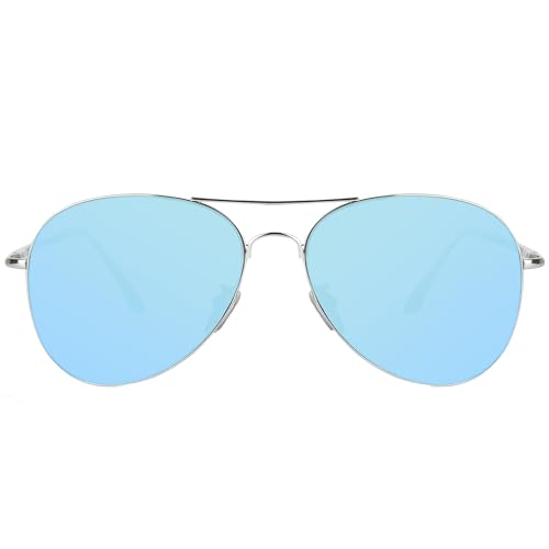 Image of SOJOS Classic Aviator Sunglasses for Women Men Metal Frame Spring Hinges SJ1030