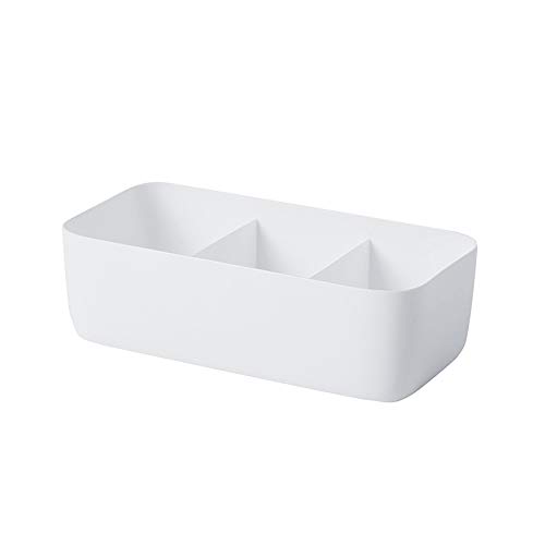 Grizack Plastic Socks Storage Box for Desk Drawer Separate Underwear Storage Box for Home Organization Boxes 3 grid White
