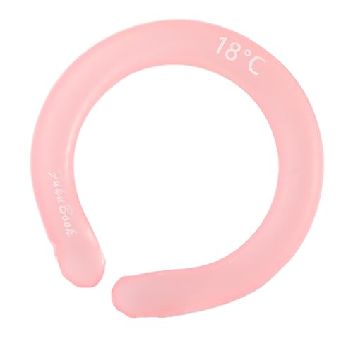 NULYLU 1個 アイスボルスター 冷却ネックチューブジェル 凍結冷却ネッククーラー アイスピロー アイスバンドクーラーチューブ 冷却マット コールドネックカラー 冷却枕 氷晶混合物 ピンク