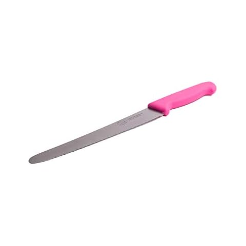THE SMITHFIELD Samprene, 10 Inch Serrated Pastry-Pretty in Pink, 420 Stainless Steel Cover