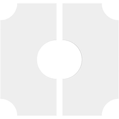 Image of Ekena Millwork CMP20LE2-07000 Locke Architectural Grade PVC Contemporary, Two Piece Urethane Ceiling Medallions 20 inchOD x 7 inchID x 12 inchC x 1 inchP