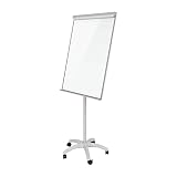 Dr. Tafel - Mobilechart - Flipchart Magnétique I Mobile et Réglable I Multifonctionnel I Surface essuyable à sec - Blanc