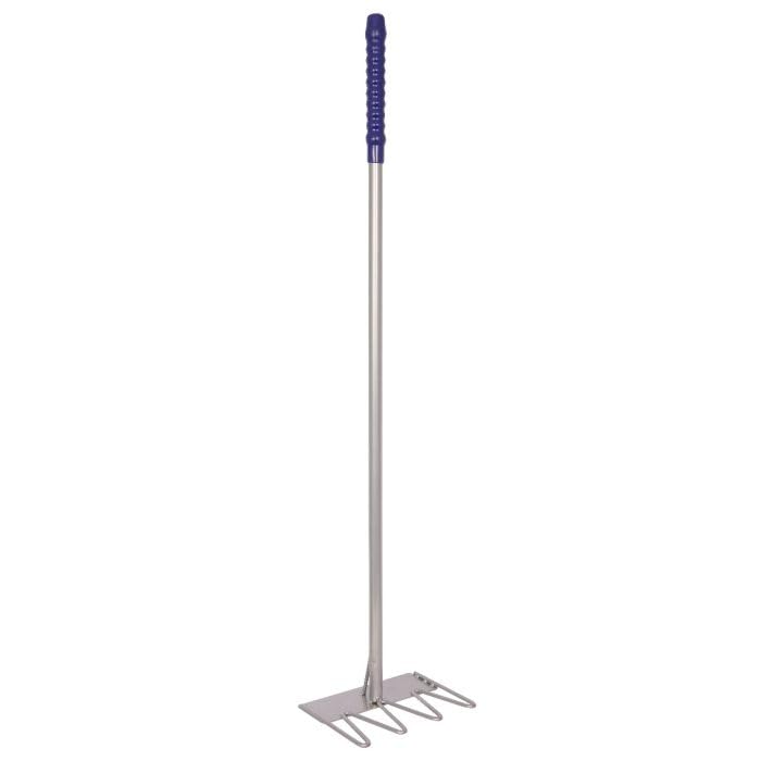 Red Gorilla Tubtrug Tidee Rake 80cm Lightweight Steel with Purple Plastic Grip for Stable Hay Bedding or Garden Use