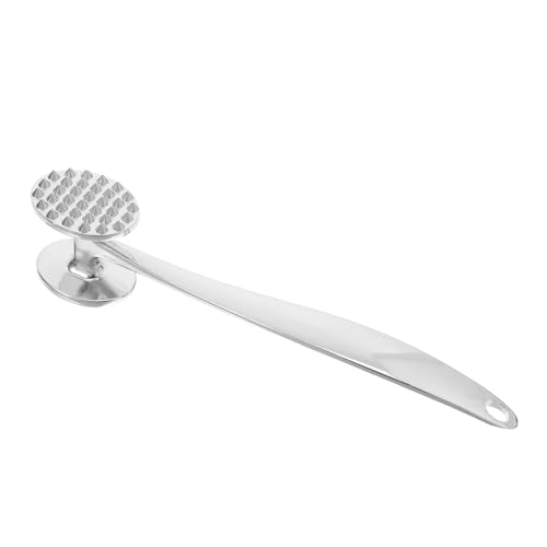 UKCOCO Martillo Ablandador de Carne Doble Cara Martillo de Inoxidable con Mango Ergonómico y Agujero para Colgar para Ablandar Filetes Pollo Cocina