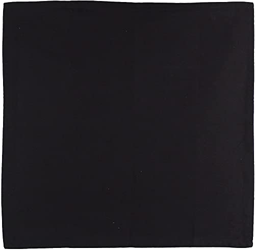 Image of Cotton Mercerised Dining Table Napkins, Set of 4, Solid Plain Colour, Heavy Weight,More Than 2 cm Mitered Hem,Washable at 40C (Black, 45 X 45 Cms)