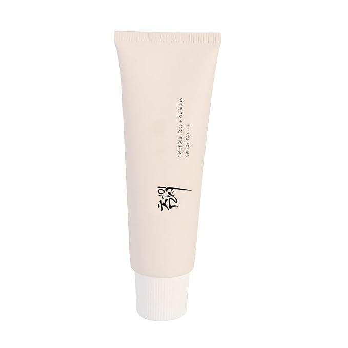 Relief Sun Organic Korean sunscreen SPF50+, PA++++ Riceand Probio...