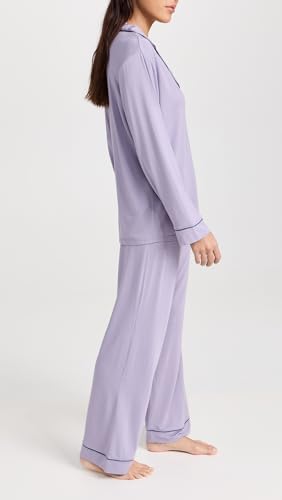 Image of Eberjey Gisele Classic Women's Pajama Set | Long Sleeve Shirt + Long Pants