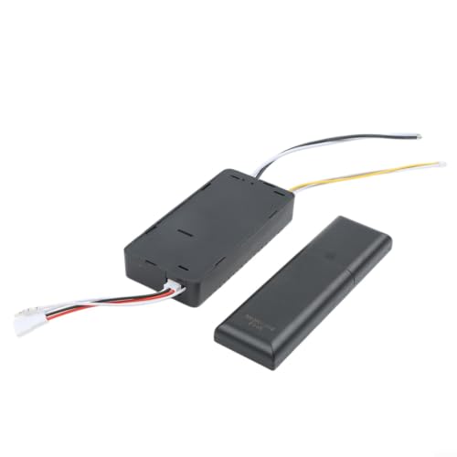 Ventilador de techo mando distancia motor DC 24V transformador luz LED negro 5