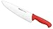 Arcos Serie 2900, Cuchillo Cocinero Ancho, Hoja de Acero Inoxidable Nitrum de 250 mm, Mango inyectado en Polipropileno Color Rojo