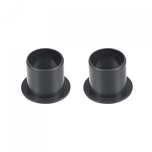 uxcell Flanged Sleeve Bearings 15mm Bore 17mm OD 17mm Length POM Wrapped Oilless Bushings Black 2pcs
